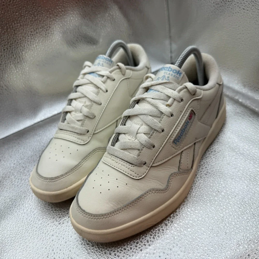 Size 8.5 Reebok Club MEMT Chalk‎ Glass Blue Womens Low Top Sneaker Shoes FZ3878